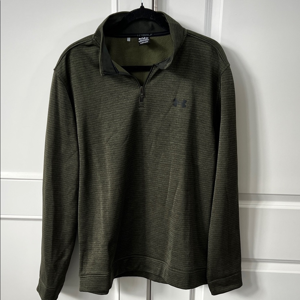 Under Armour Golf Men's Olive Quarter-Zip Pullover